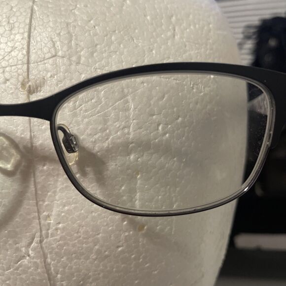 Bebe Eyeglasses Frames BB5185 100 Black Rectangle Rim Floral - Picture 2 of 9